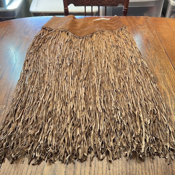 Pat Dahnke Vintage Calf Hair Belt With Long Brown Suede Fringe Velcro Closure - Picture 8 of 12